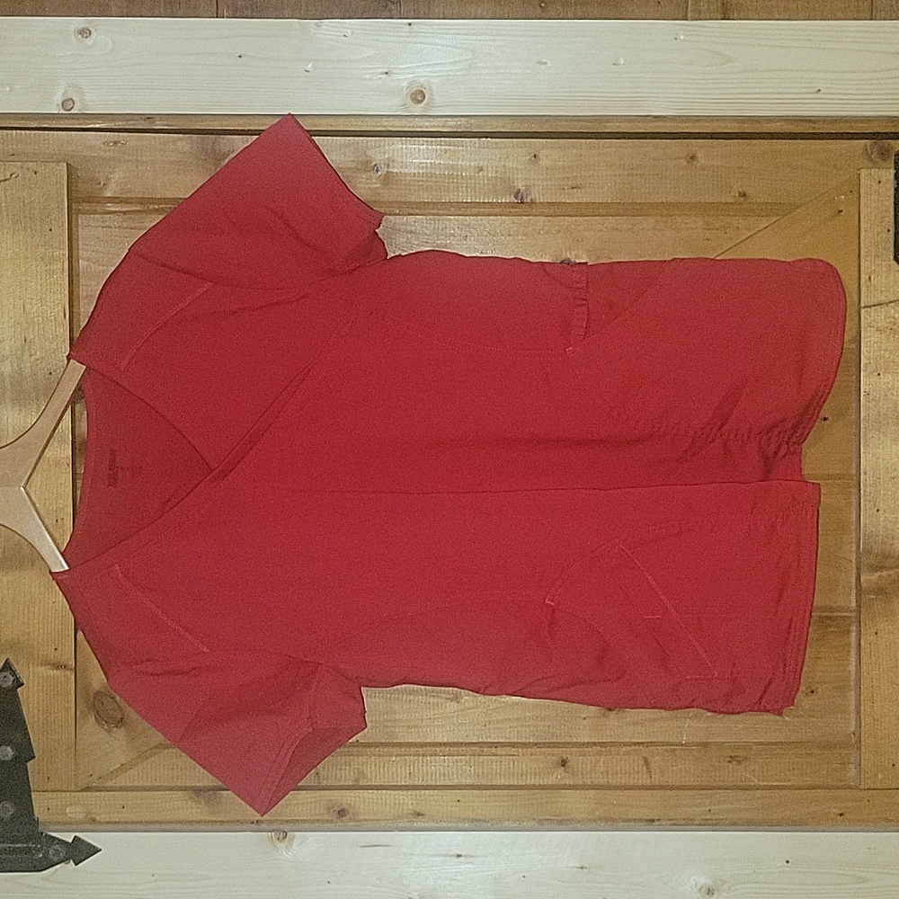 Scrubstar Red Short Sleeve Scrub Top